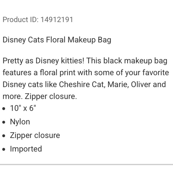 LOUNGEFLY DISNEY CATS FLORAL MAKEUP BAG! - Picture 4 of 4